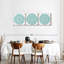 Ensemble de 3 mandalas vertes sur toile-1243027875