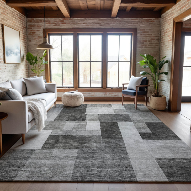 Tapis de qualité supérieure lavable à la machine Lyndhurst AMF1190, Rectangle 9 pi x 12 pi