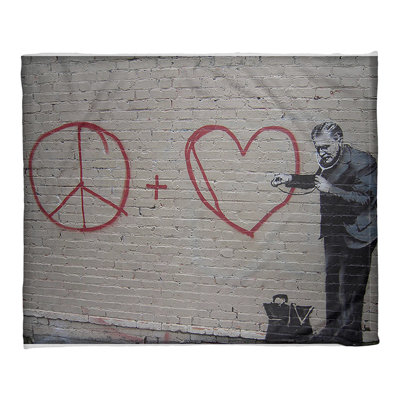 Banksy Sewn Throw Blanket