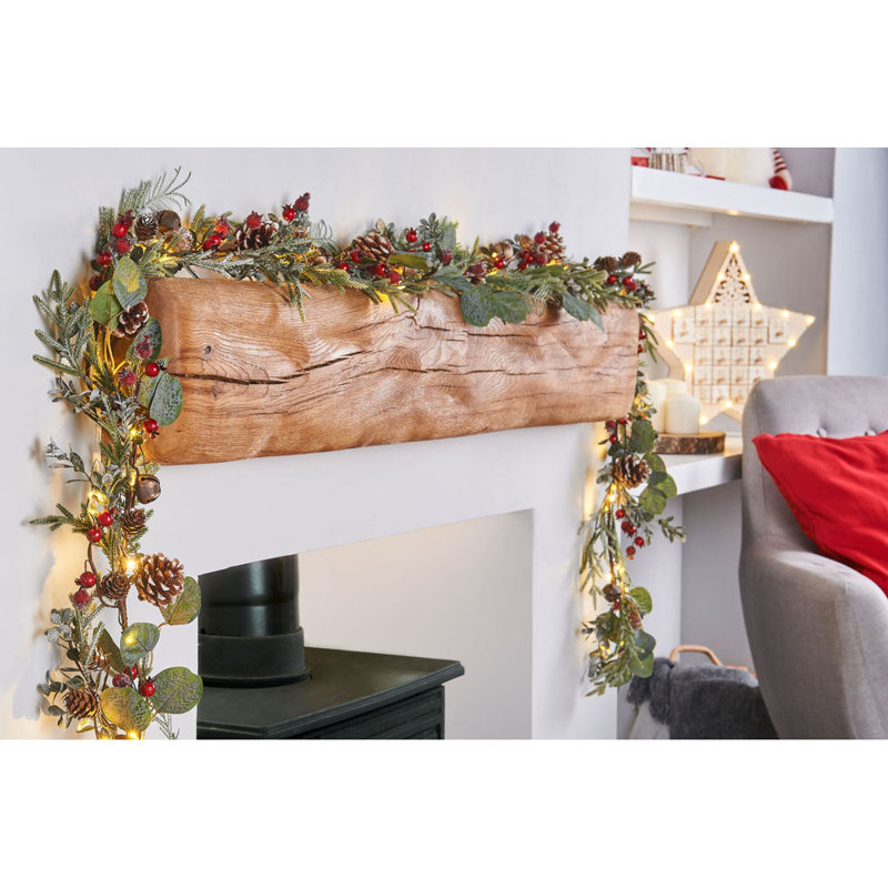 20.32cm Lighted Faux Garland with Lights