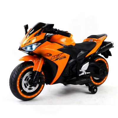 Electric motorcycle/ 12 V  toys motorcycle/ electric car/electric ride on toys  for  3 4 5 6 years Boys Girls with Training  Wheels/manual throttle/ drive by hand/Lighting  wheels