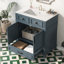 Meuble-lavabo bleu 30 po avec lavabo en céramique-116452157-116452152