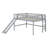 Low Loft Bed With Ladder And Slide-1026571714