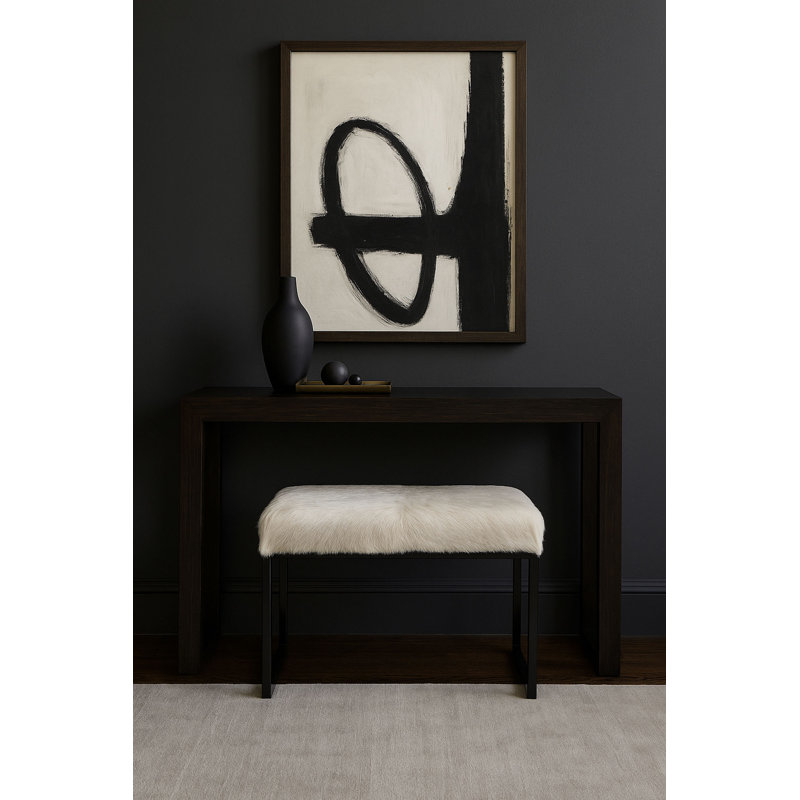 Banc rembourré en cuir de vache