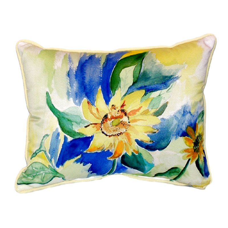 Sunflower Indoor/Outdoor Lumbar Pillow, Small
