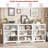 3-Tier Farmhouse Bookshelf - 39.4" Tall Adjustable Bookcase with Anti-Tip Kit - 31.5" Wide Open Storage Rack for Living Room, Office, Library - High-Density MDF Display Stand, White-522821312-532719413