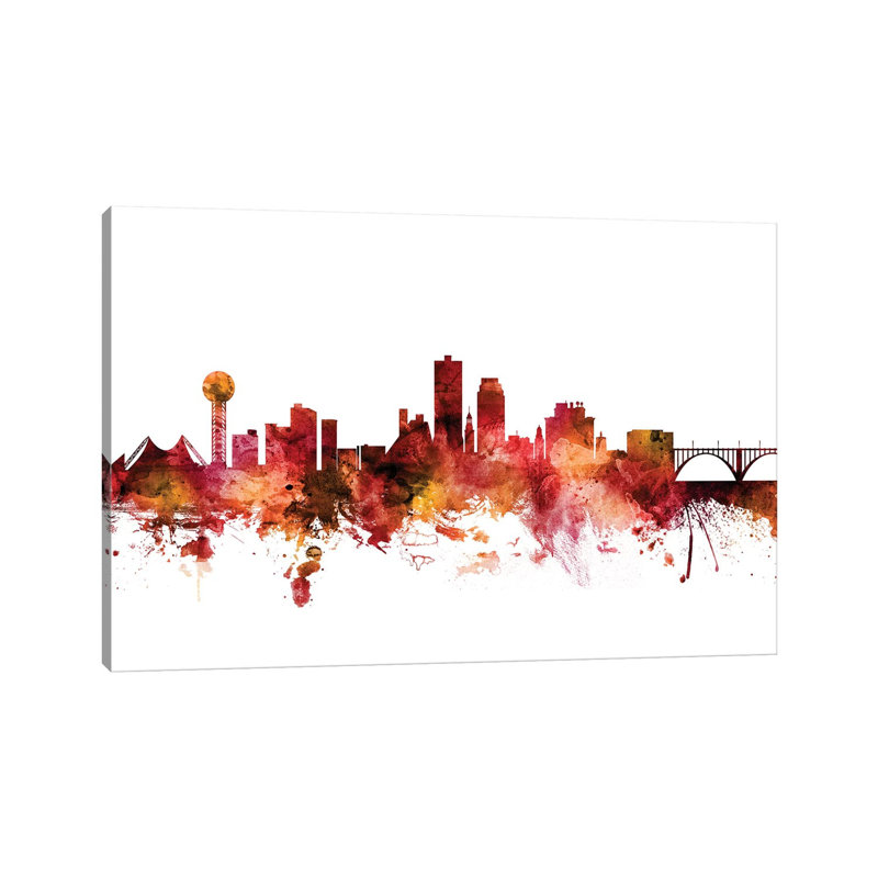 Knoxville, Tennessee Skyline by Michael Tompsett - Wrapped Canvas Gallery-Wrapped Canvas Giclée, 20.32 cm H x 30.48 cm W