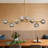 8-light Linear Chandelier Bubble Chandelier Modern Chandelier For Dining Room And Kitchen Island