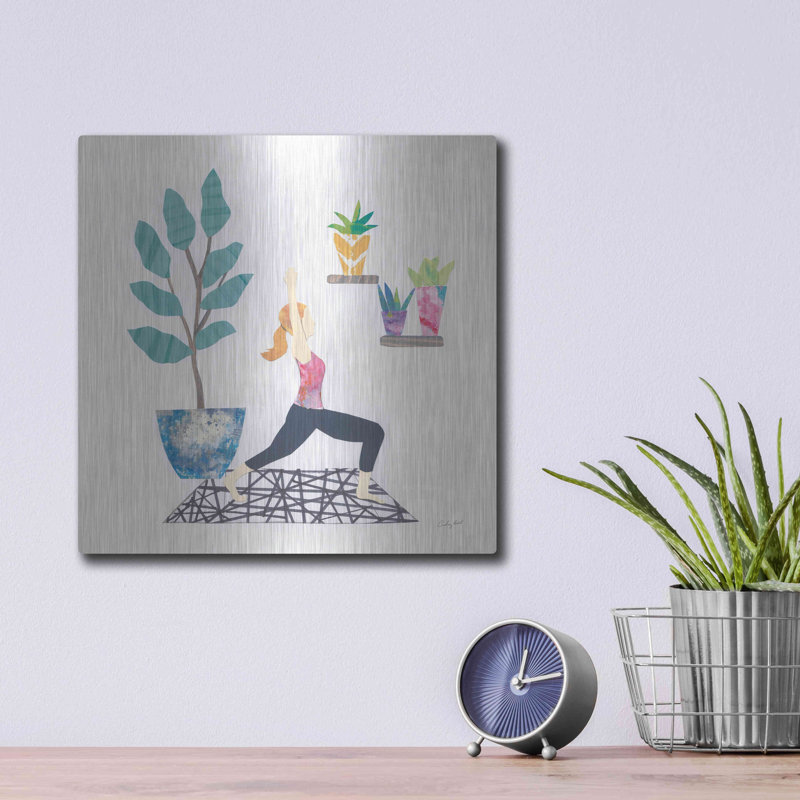 «Namaste I» par Courtney Prahl, art mural en métal, H 12 po x l 12 po