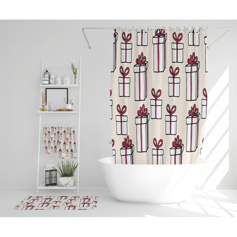 Nazmin Polyester Shower Curtain Set