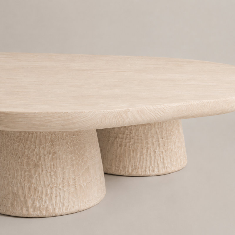 Table basse Rhode, Chêne blanchi