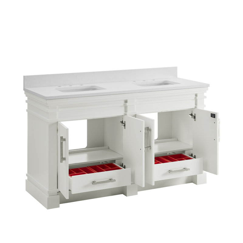 Meuble-lavabo blanc Frank Lloyd Wright USONIA® Harmony, Blanc, 60