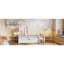 Lit plateforme en bois avec garde-corps et tiroir-398593610