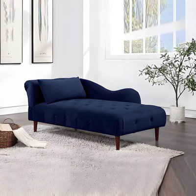 Chaise longue rétro élégante en bois massif