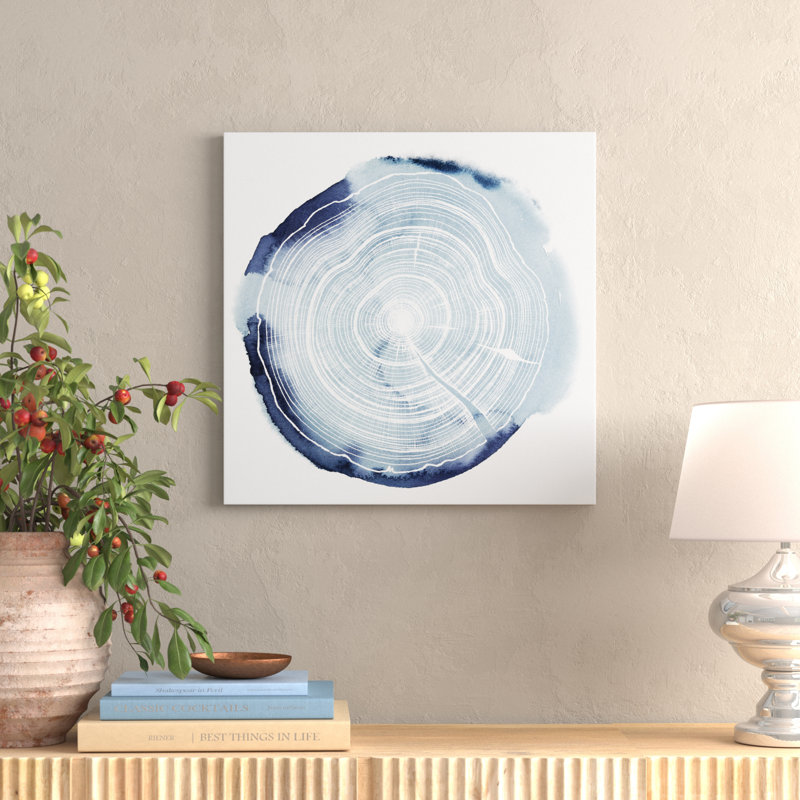 Tree Ring Overlay III by Grace Popp - Wrapped Canvas Painting, 76cm H x 76cm W
