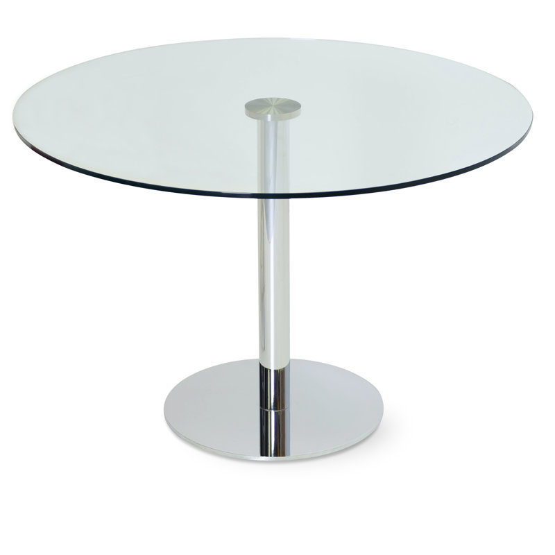 Tango Glass Dining Table, 28" W x 28" L, Polished