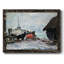 «Fishing Boat At Etretat, 1873», reproduction d'art encadrée sur toile par J Paul-673394771-673394769