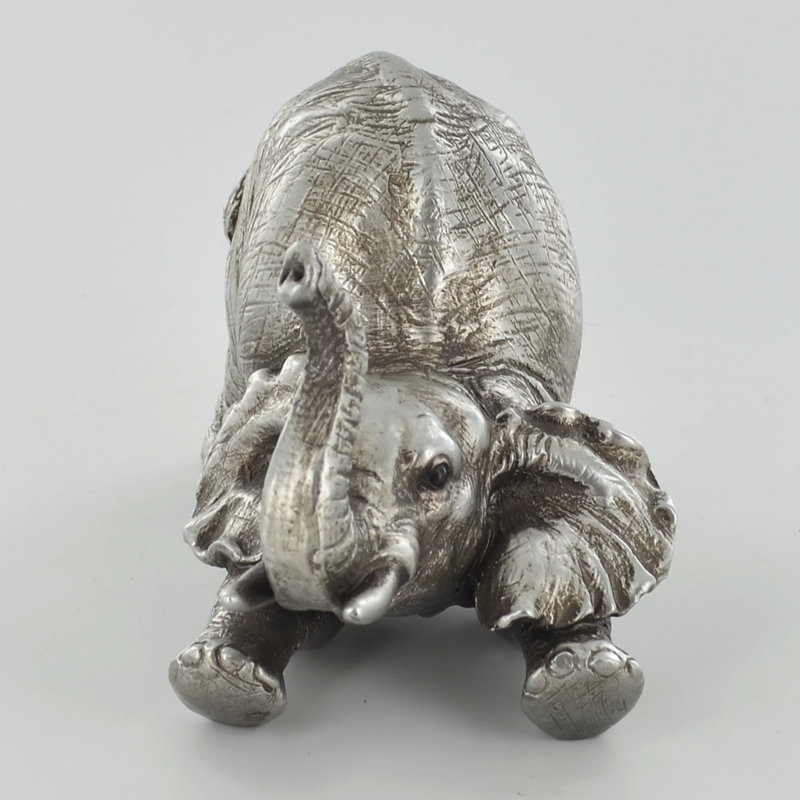Sais Silver Elephant Arching Sculpture