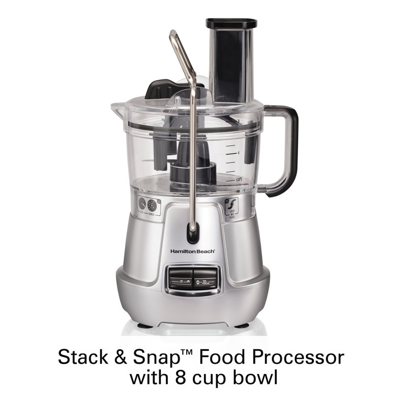 Hamilton Beach® Stack & Snap 8 Cup Food Processor with Bowl Scraper