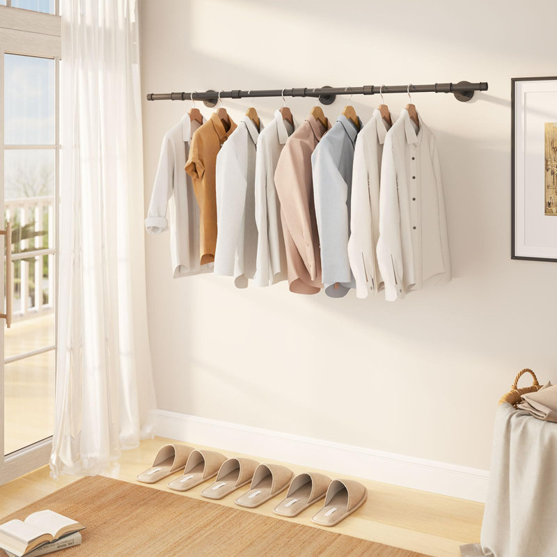 156cm Wall Mounted Clothes Rack