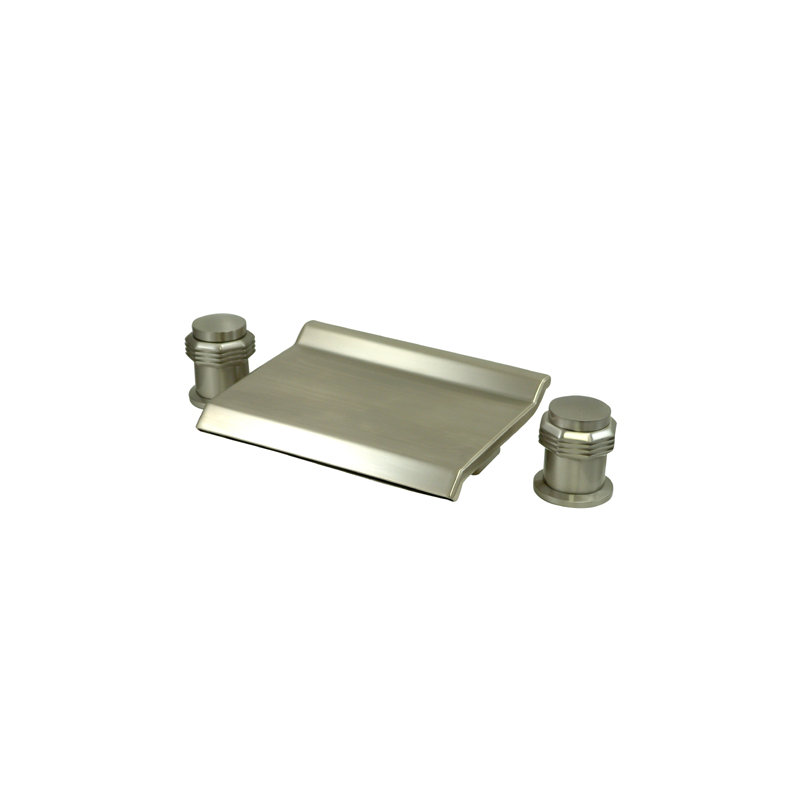 Double Handle Wall Mounted Roman Tub Faucet, Satin Nickel