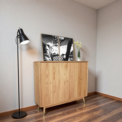 Modern Three-Door Shoe Storage Cabinet