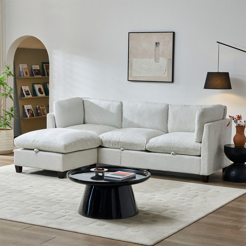 Canapé modulaire 96,5 "pour le salon, Beige
