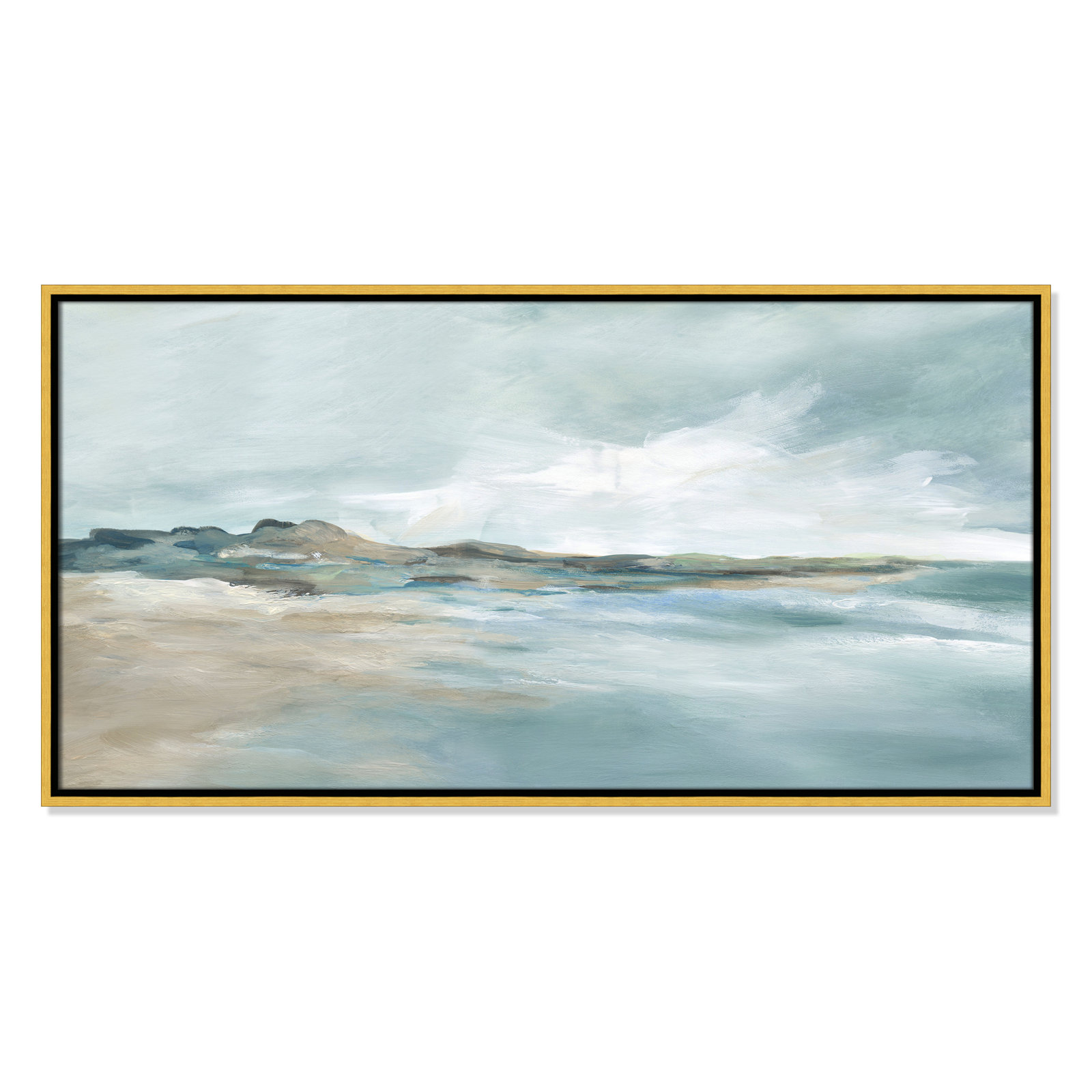 Coralie "Sandpoint" Print by Carol Robinson, 19.5" H x 37.5" W, Gold
