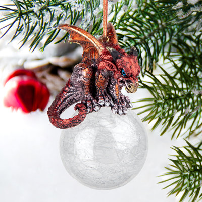 Ornement en forme de dragon perché