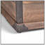Table de foyer d'extérieur en béton pour terrasse, foyer d'extérieur au gaz rectangulaire de 56 pouces - 50 000 BTU, table de foyer à motif de bois, brun (couvercle de réservoir non inclus)