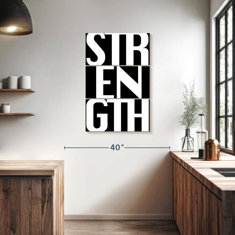 Sireci Strength Typography, 38" H x 24" W