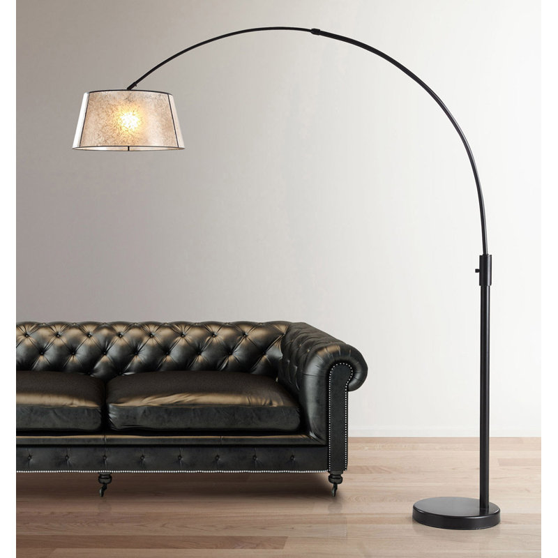 Aldusa 82'' Arched Floor Lamp, Dark Bronze, Mica