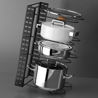 Heavy-duty Kitchenware Pan Divider, Pot Lid, And Pot, Pan Organizer Rack Holder