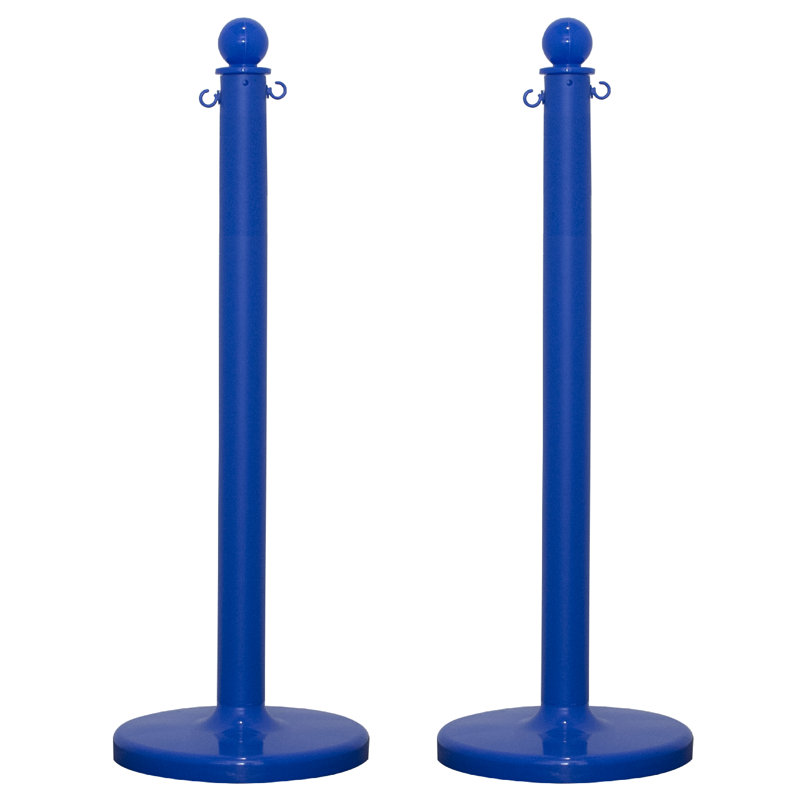 Mr. Chain 40'' H x 14'' W Plastic Stanchion System, Blue