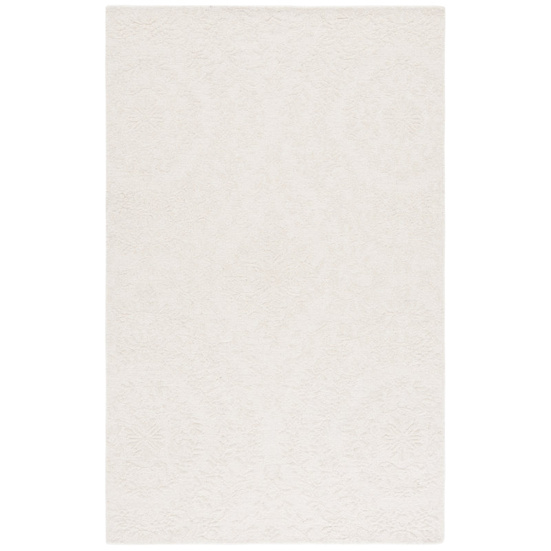 Narra 401 Hand Tufted Wool Pile Floral Rug, Square 6'