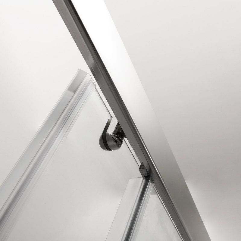 Shower Door 48" W X 72"H Single Sliding Bypass Shower Enclosure, Nickel