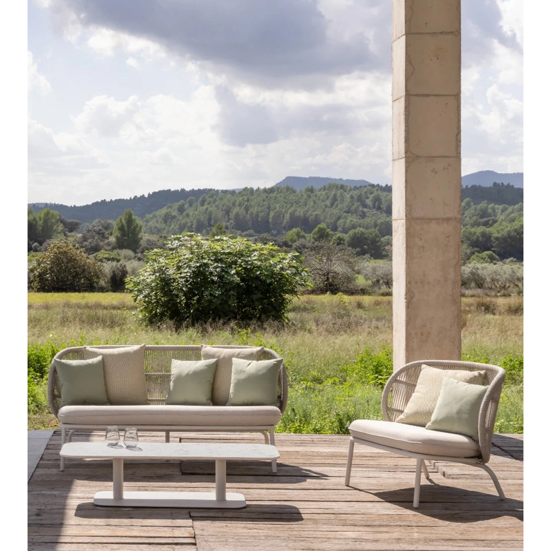 Kodo Outdoor 2 - Seat Patio Sofa, Dune White