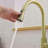 Nickel Gold Kitchen Sink Faucet With Deck Plate Kitchen Faucets With Pull Out Sprayer Single Handle Kitchen Faucet