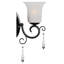 Applique murale ou applique murale à 1 lumière pour salle de bain en bronze avec abat-jour en verre givré Ava