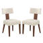Chaises de salle à manger rembourrées Duprey Elena avec structure en bois massif-101021899-122223897