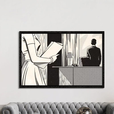 Noir Office by Joseph McDermott - Print on Canvas