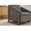 Upholstered Accent Armchair With Wood Accent Base-126573417