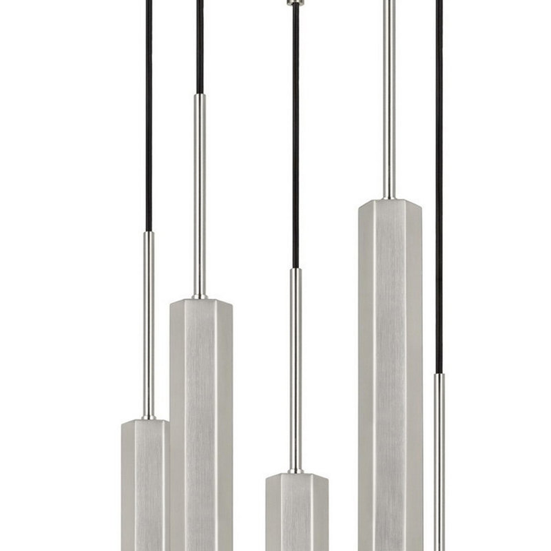 Luminaire suspendu à niveaux DEL 5 niveaux Trinten, Gris