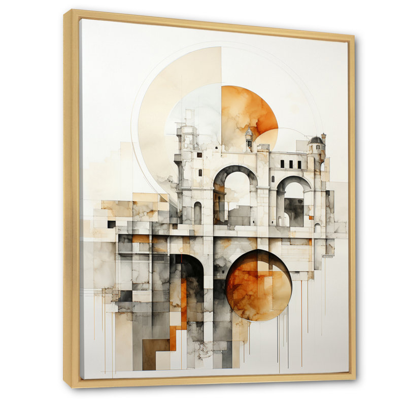 Impression sur toile Grey Bridge Minimalistic II - Cityscapes, H 20 po x l 12 po x P 1 po, Cadre naturel flottant