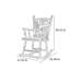 Chaise berçante en bois massif entièrement noyer