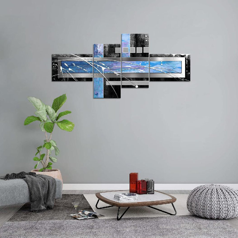 Ensemble de 4 décorations murales abstraites