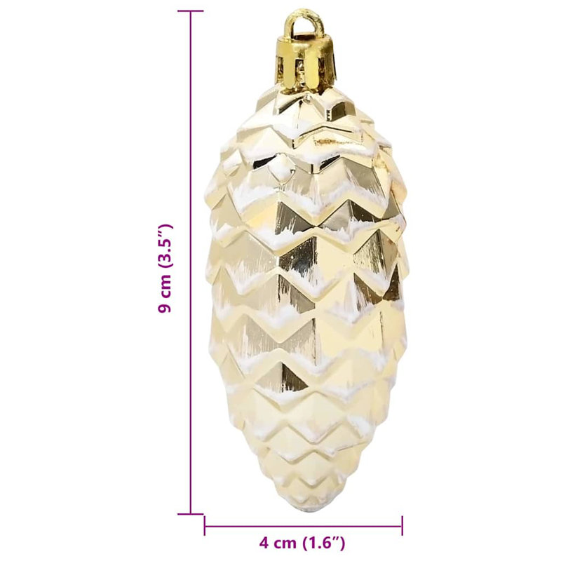 vidaXL Christmas Pine Cone Ball, Gold
