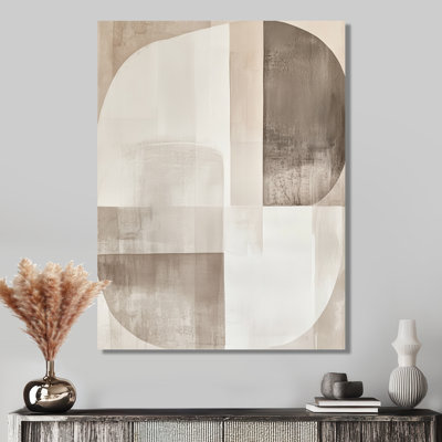 Toile abstraite neutre, art mural minimaliste, Warburg