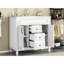 Meuble-lavabo 36 po avec lavabo supérieur - armoire blanche moderne 2 portes et tiroirs à fermeture douce-346443987