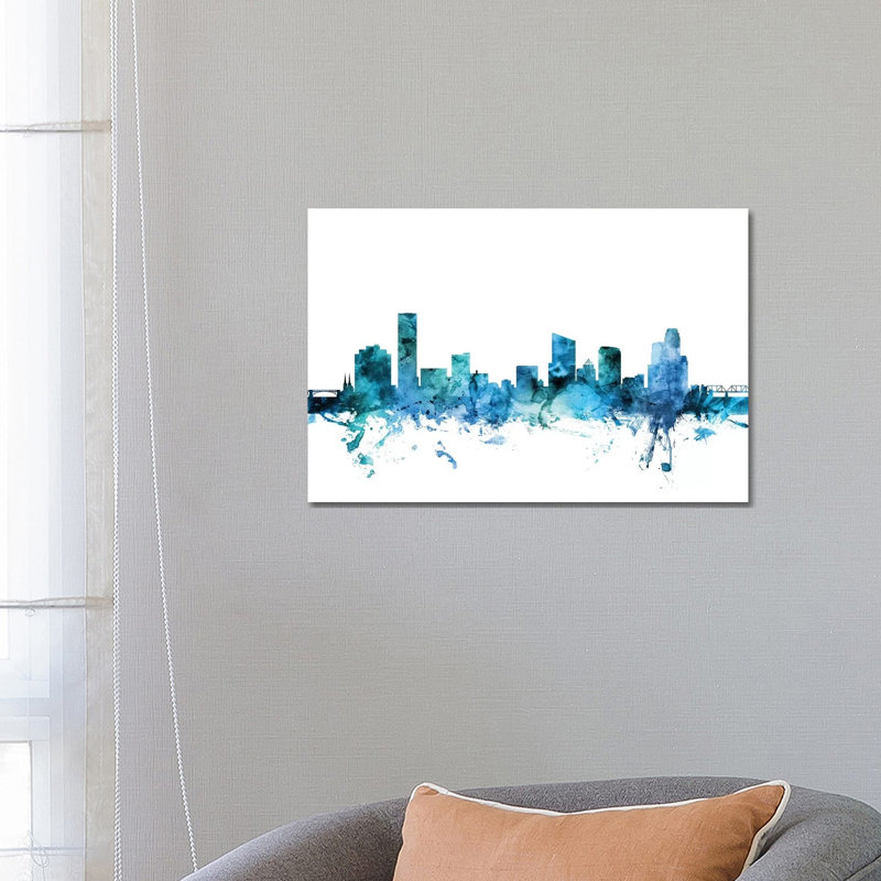 Grand Rapids, Michigan Skyline by Michael Tompsett - Wrapped Canvas Gallery-Wrapped Canvas Giclée